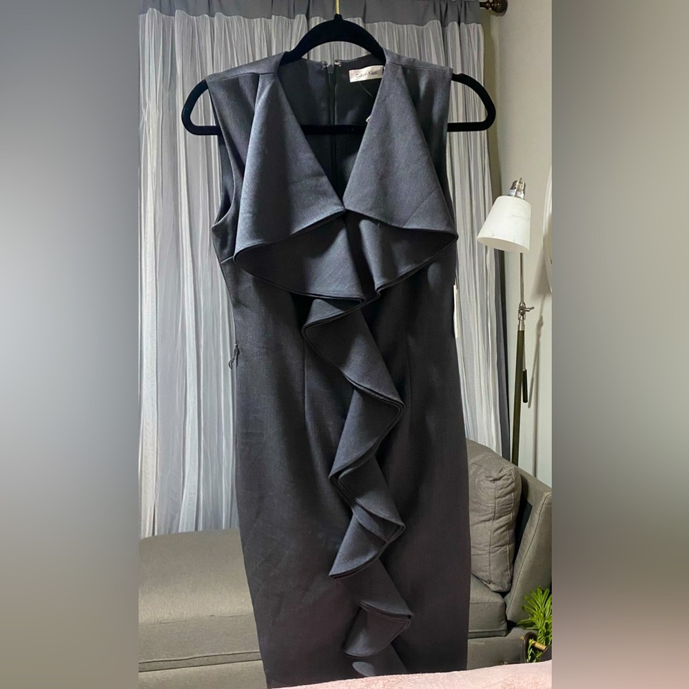 CALVIN KLEIN Herringbone Knee-Length